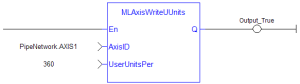 MLAxisWriteUUnits: LD example